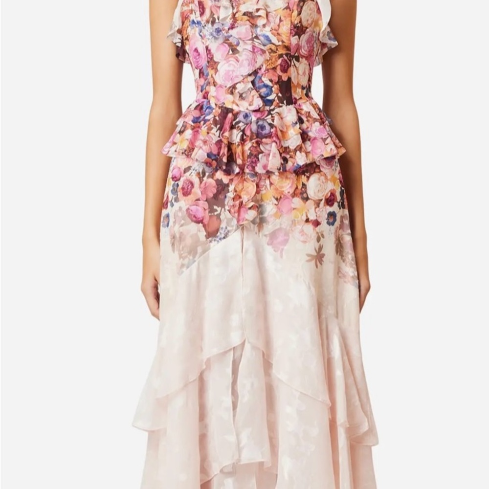 Elliatt Cream Spaghetti Strap High Low Sundress for Weddings